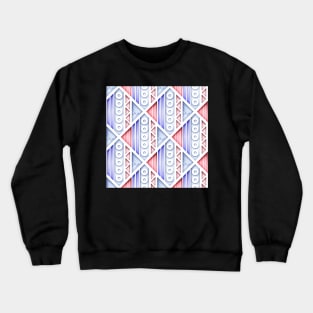 Geometric Pattern, Square Motifs Crewneck Sweatshirt